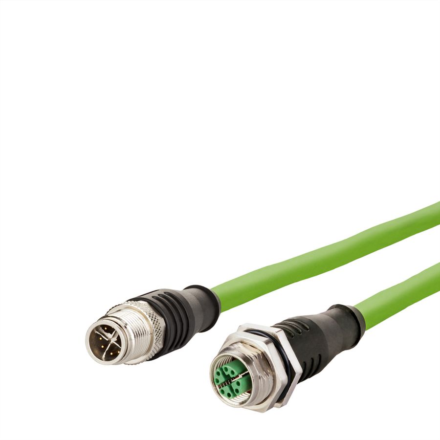 METZ CONNECT Câble Ethernet industriel M12 M/F, codage X, 2 m