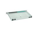 TELEGÄRTNER BASIS eco Panneau FO avec coupleurs, 12x LC Duplex, turquoise, OM3