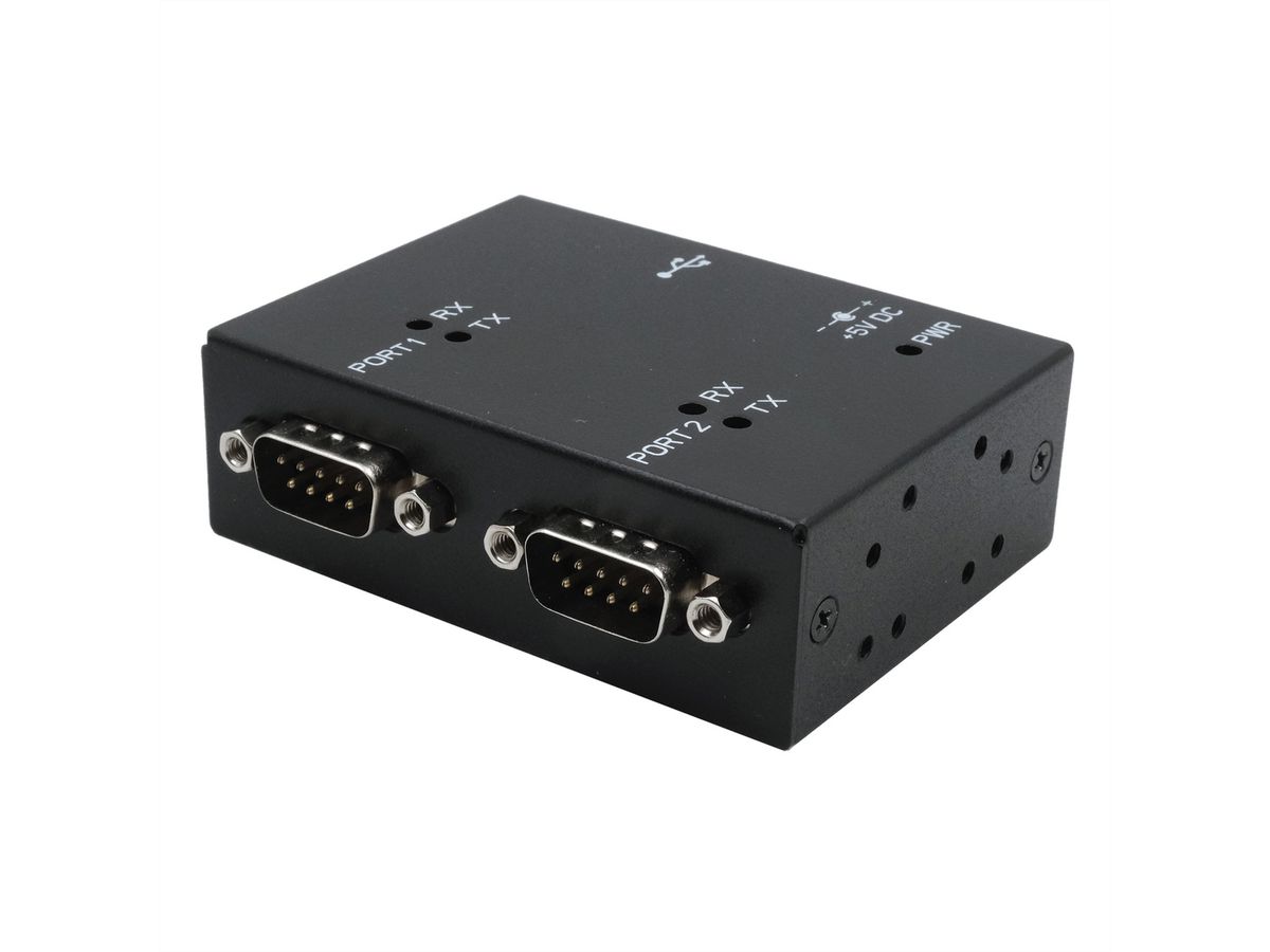 EXSYS EX-13072HM USB 2.0 vers 2 ports série RS-232 Boîtier