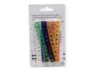 VALUE Set de marqueurs pour câbles patch, 10x 10 pièces, 5 - 6,5 mm, multicolore