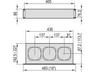 SCHROFF Ventilateur de poussée 19", 2 U, axial, large gamme AC, profondeur de panneau 160 mm, 515 m³h