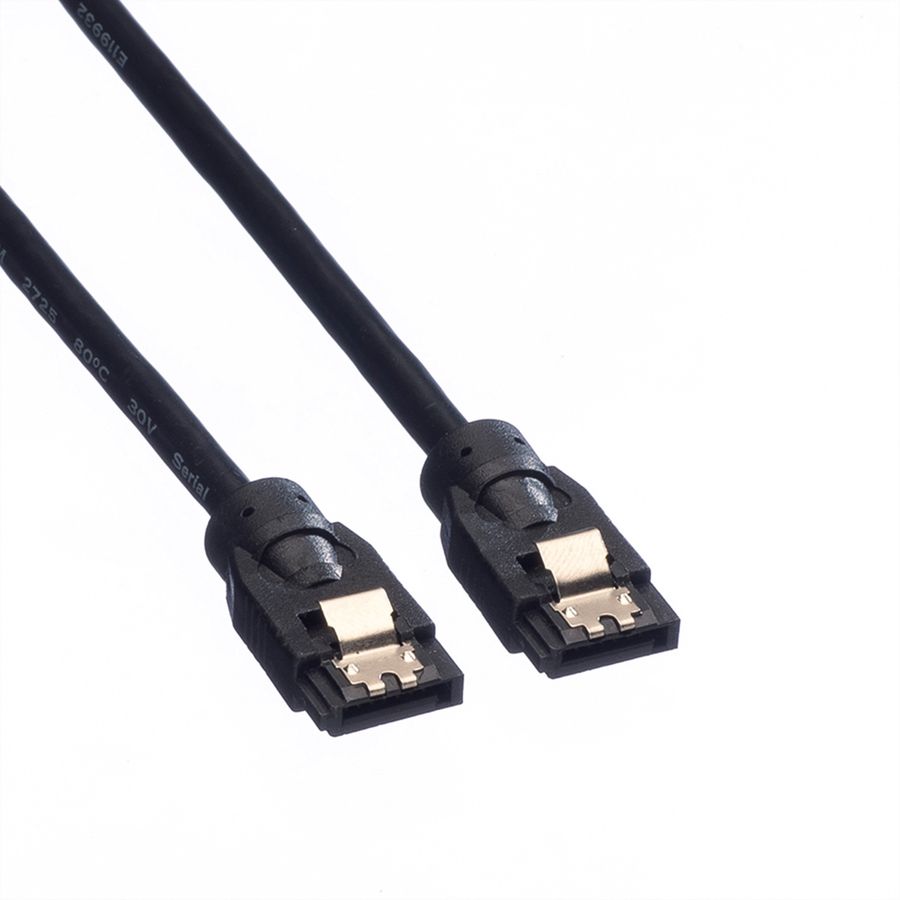 ROLINE Câble interne SATA 6.0 Gbit/s pour disques durs, avec attache, 0,5 m