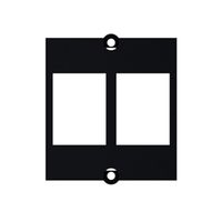 BACHMANN Module Cadre pour 2 Keystones avec fixation métallique, noir