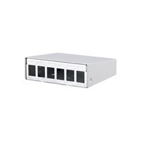 METZ CONNECT Keystone boîtier en saillie 6 ports blanc pur, non équipé