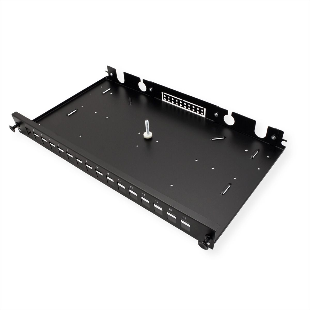 ROLINE Panneau FO 19" vide, 1U, 16 ports, pour Keystones FO, noir