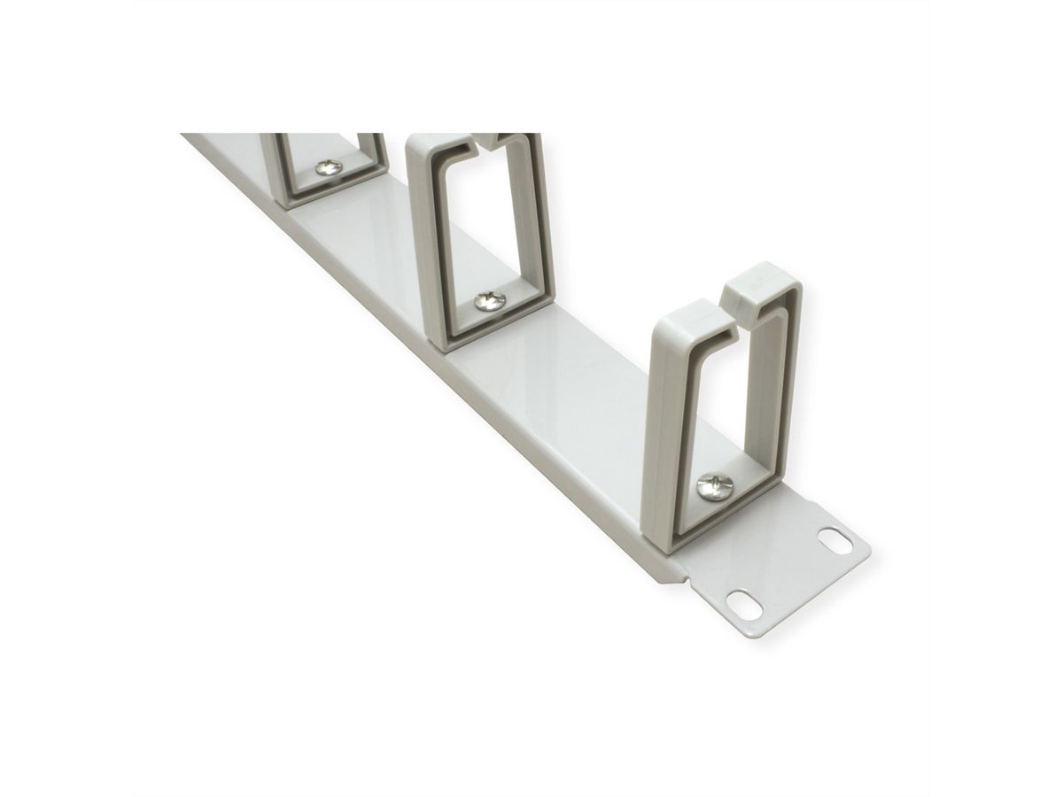 VALUE Plaque avant 19", passage de câbles horizontal ou vertical, gris