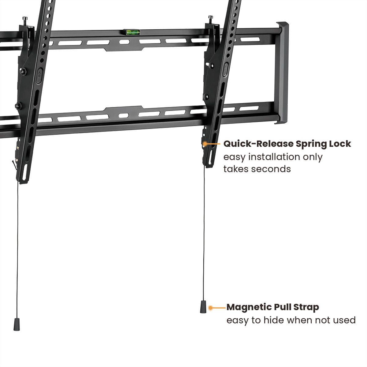 VALUE Support mural TV, distance murale de 47 mm, inclinable, <228,6cm/90", <75kg