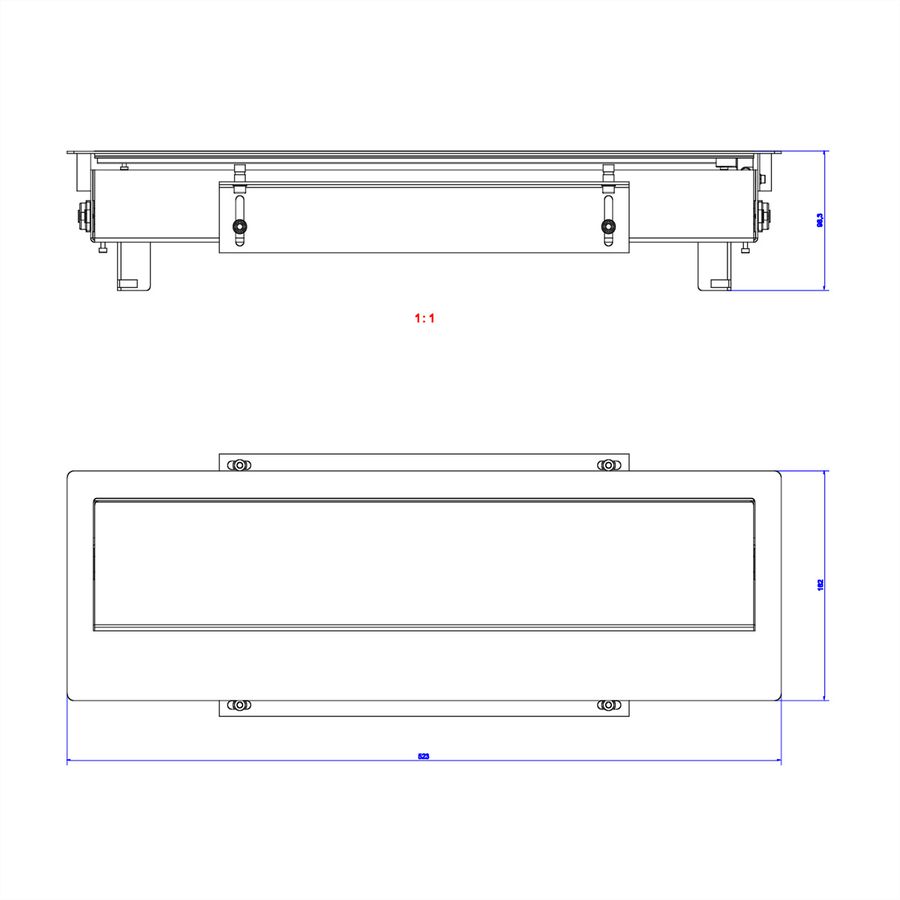 BACHMANN TOP FRAME sur table Unsym 8x RAL9006 boîtier sw
