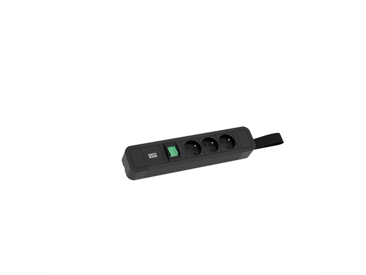 BACHMANN PRIMO 2 3xUTE 1xinterrupteur avec boucle 2,0m CEE7/7