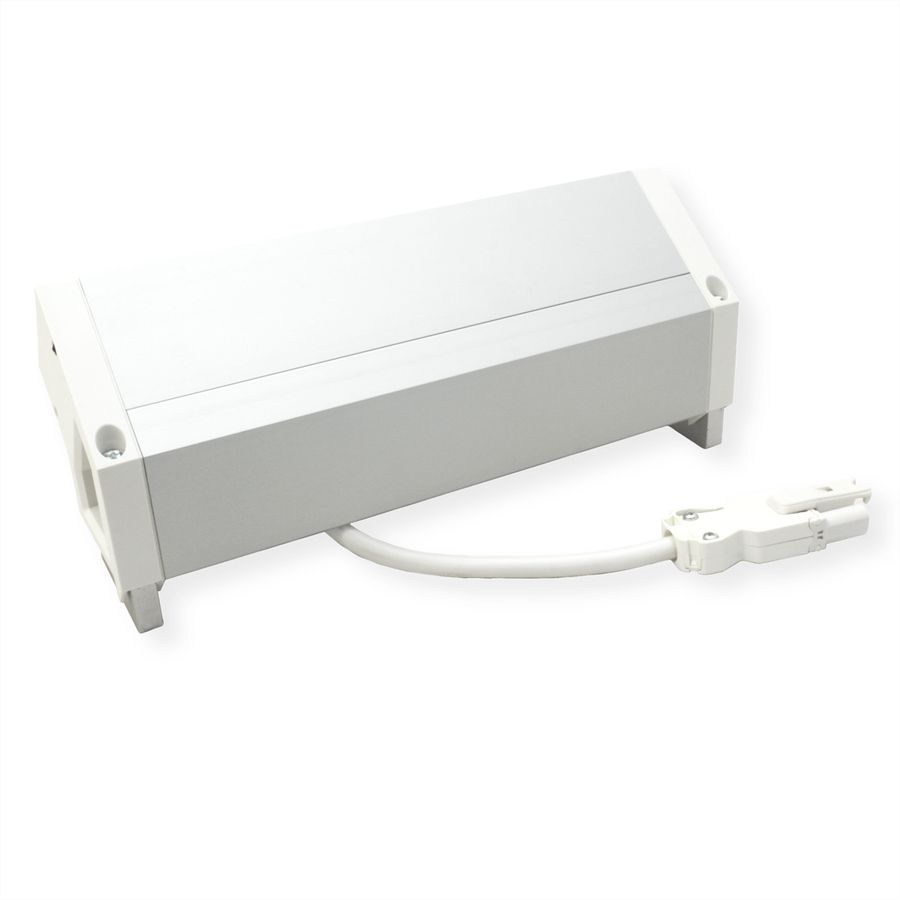 BACHMANN DESK2 ALU WHITE 2xUTE 1xUSB A/C 22W 1xinterrupteur 0,2m