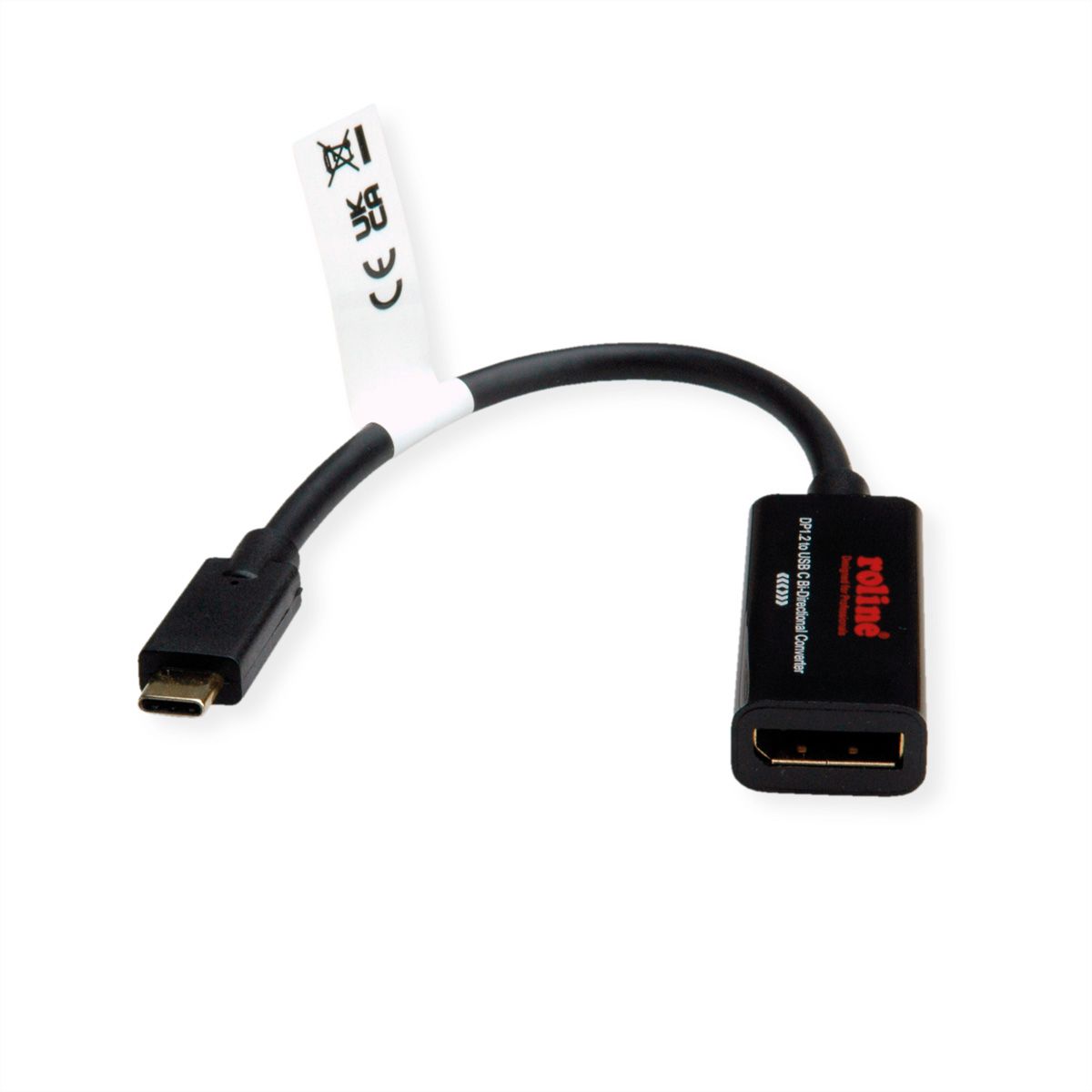 ROLINE Câble adaptateur USB-C - DisplayPort, v1.2, M/F, bidirectionnel, 0,2 m