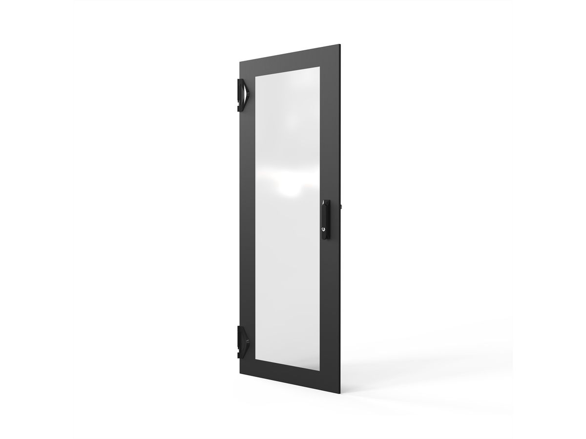 SCHROFF Porte 1400H 600L verre IP20 fermeture 1 point RAL7021