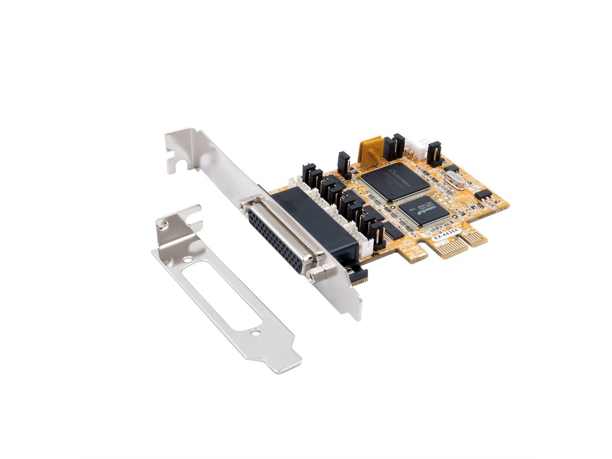 EXSYS EX-44374 Carte PCIe x1, 4x RS232 via câble avec 4x 9pin