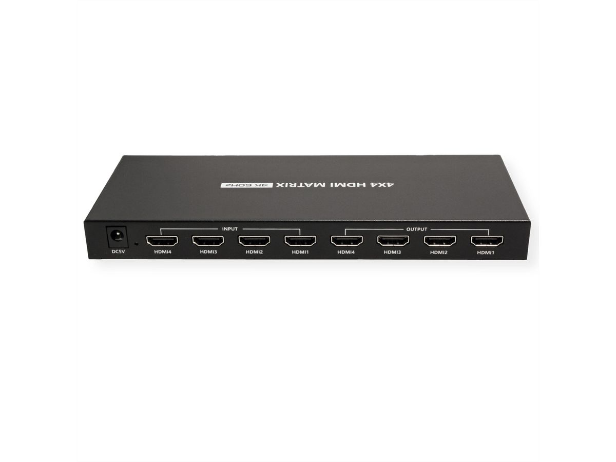 VALUE Switch Matriciel HDMI 4K, 4 x 4, avec télécommande