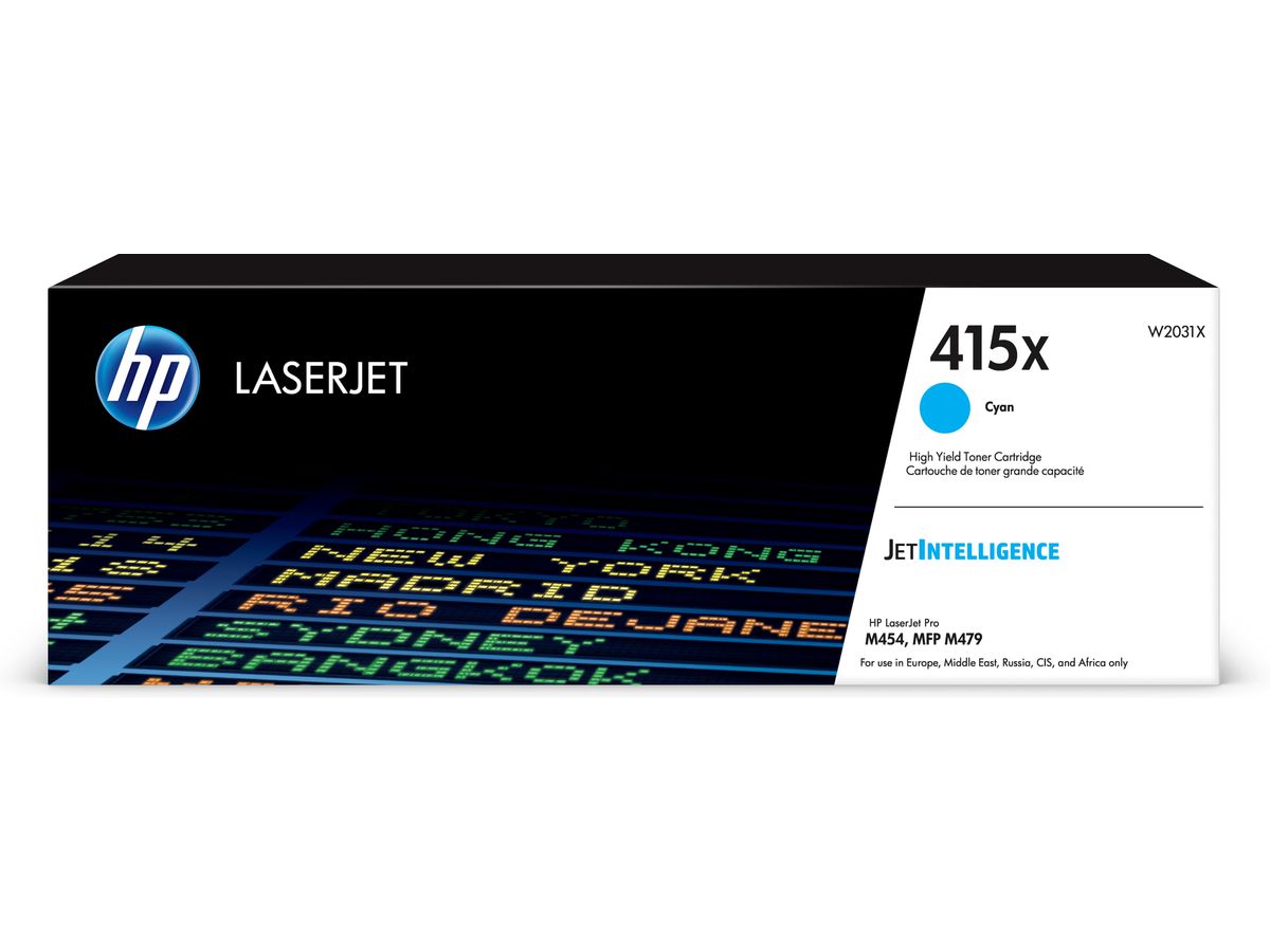 HP 415X Toner cyan LaserJet authentique grande capacité