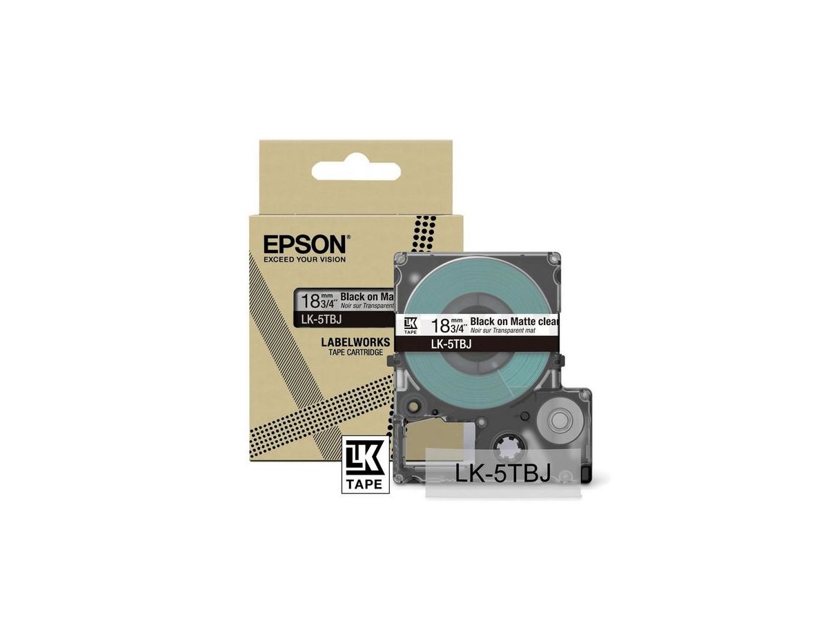 Epson LK-5TBJ Noir, Transparent