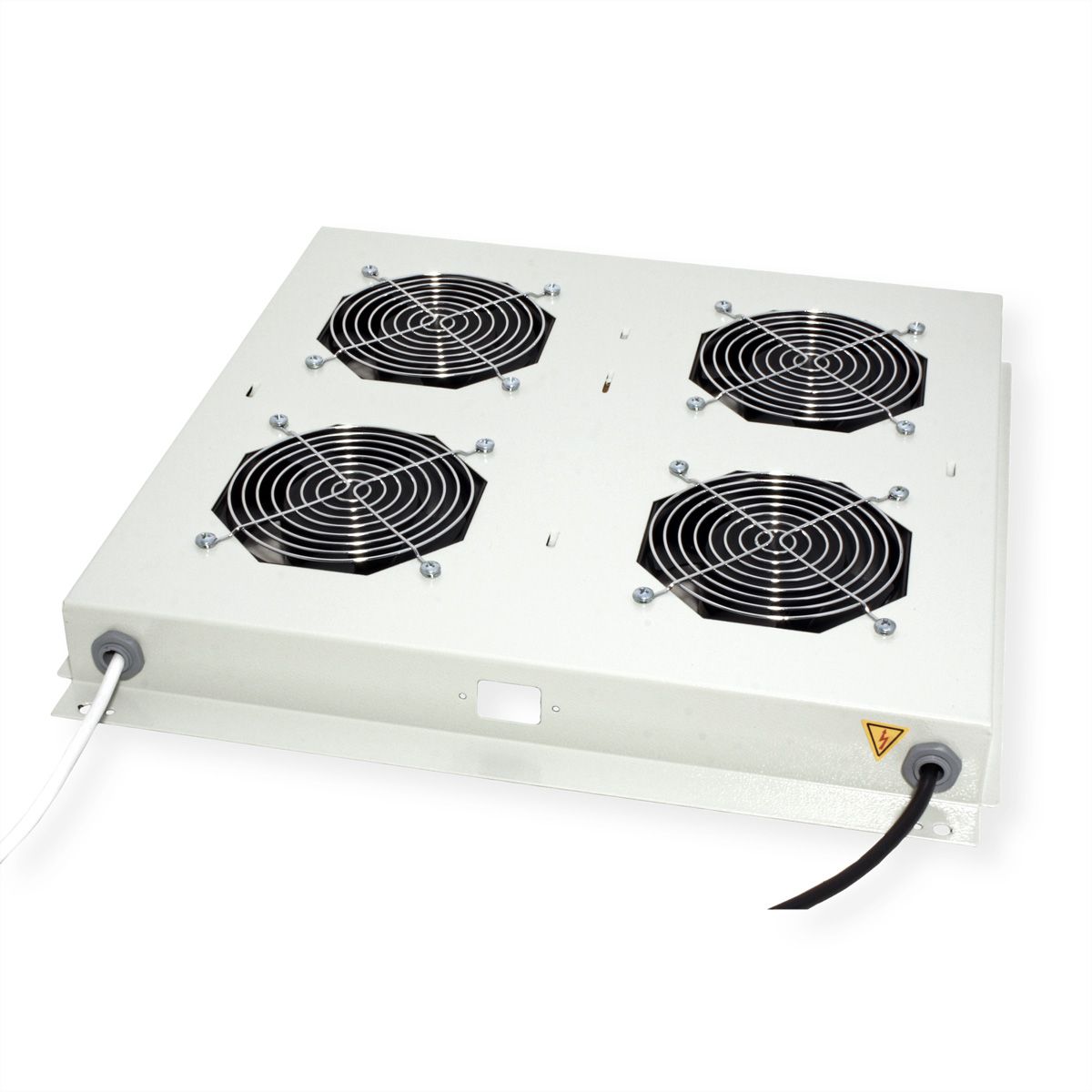 ROLINE 19" Unité de ventilation pour toit, 4 ventilateurs, thermostat, gris