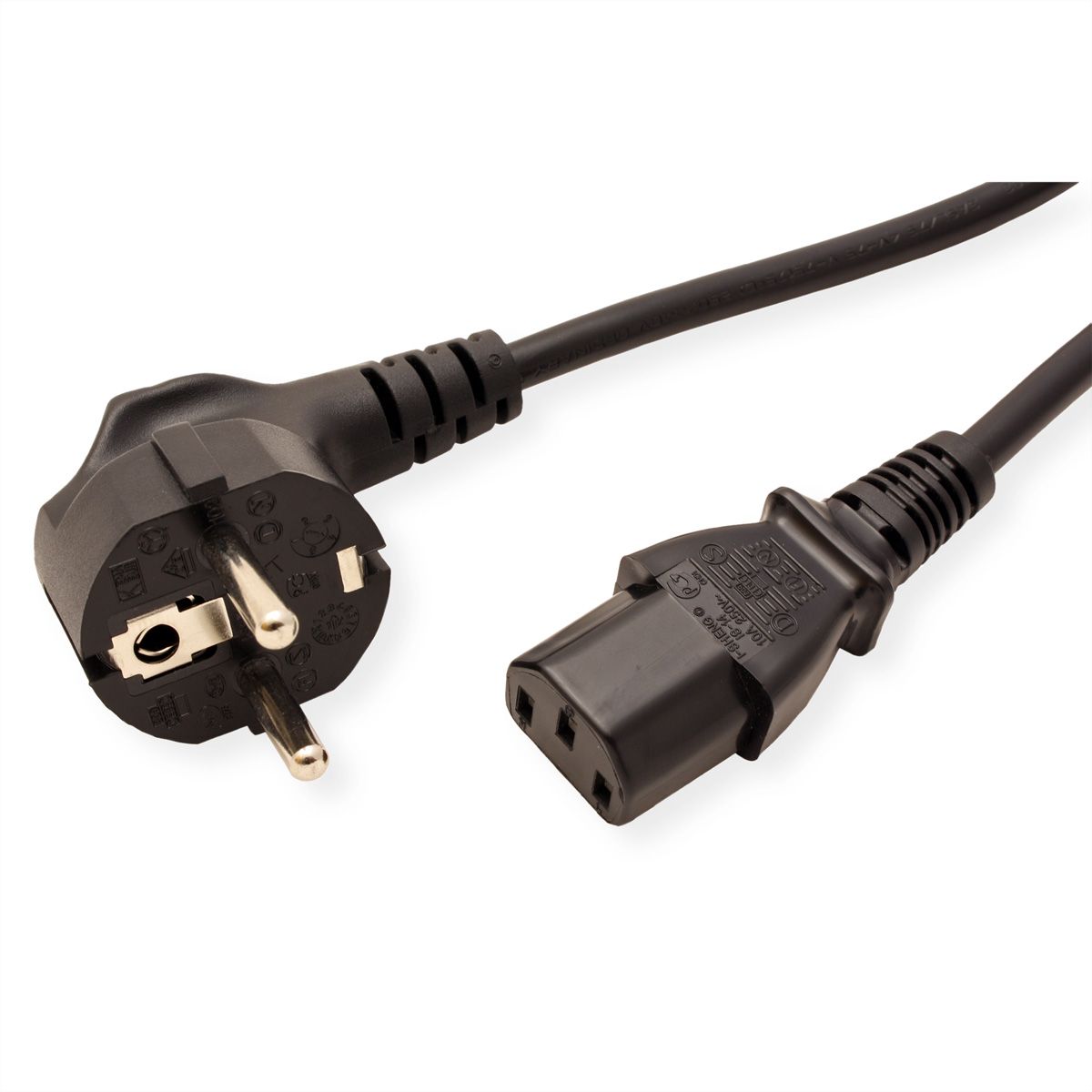 ROLINE Câble d'alimentation IEC droit, noir, 5 m