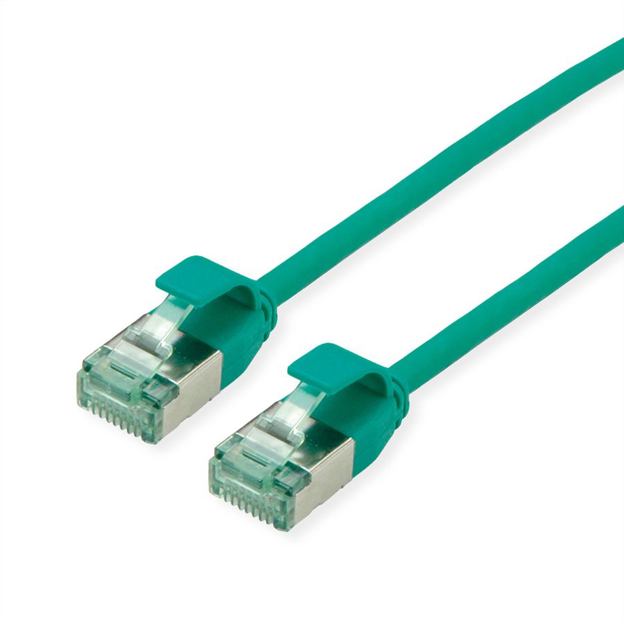 ROLINE RM Cordon DataCenter U/FTP Cat.6A (Classe EA), slim, vert, 0,3 m
