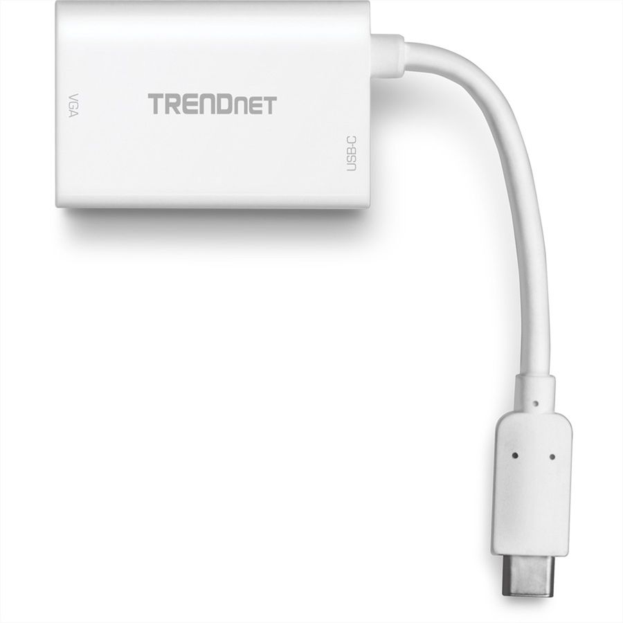 TRENDnet TUC-VGA2 USB-C VGA Blanc adaptateur et connecteur de câbles