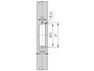 SCHROFF Face avant 19" avec découpe D-Sub, 1x25 pôles, 3U, 4 F, 2,5 mm, Al, RAL 7035