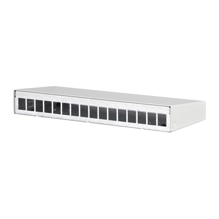 METZ CONNECT  Keystone boîtier en saillie 16 ports blanc pur, non équipé