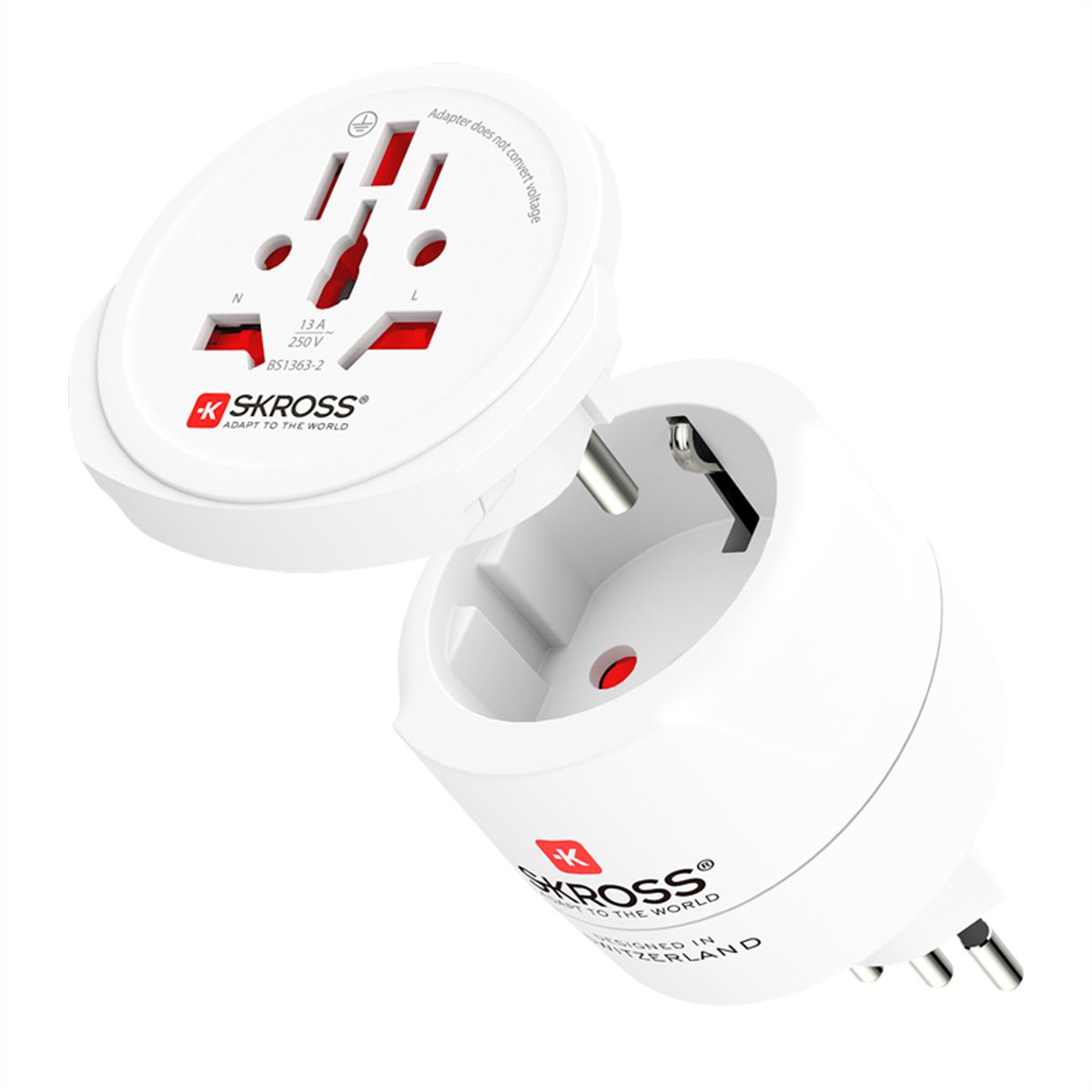 SKROSS Ensemble d'adaptateurs compacts Combo World vers la Suisse