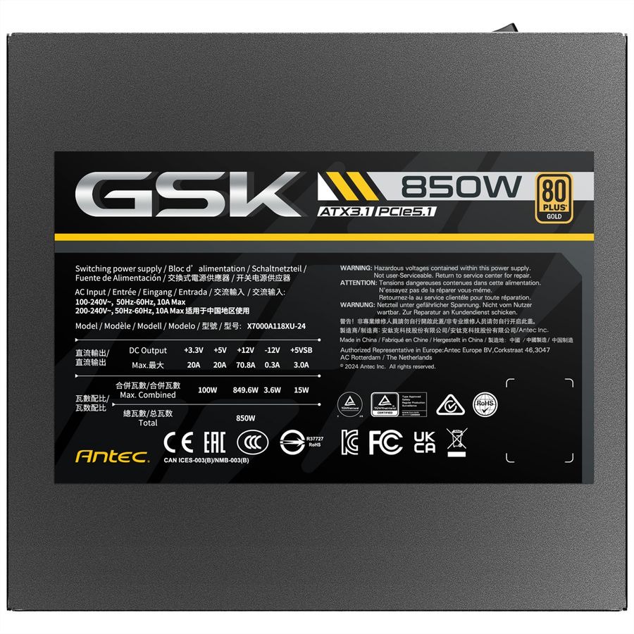 ANTEC GSK850 ATX3.1 Alimentation 850W
