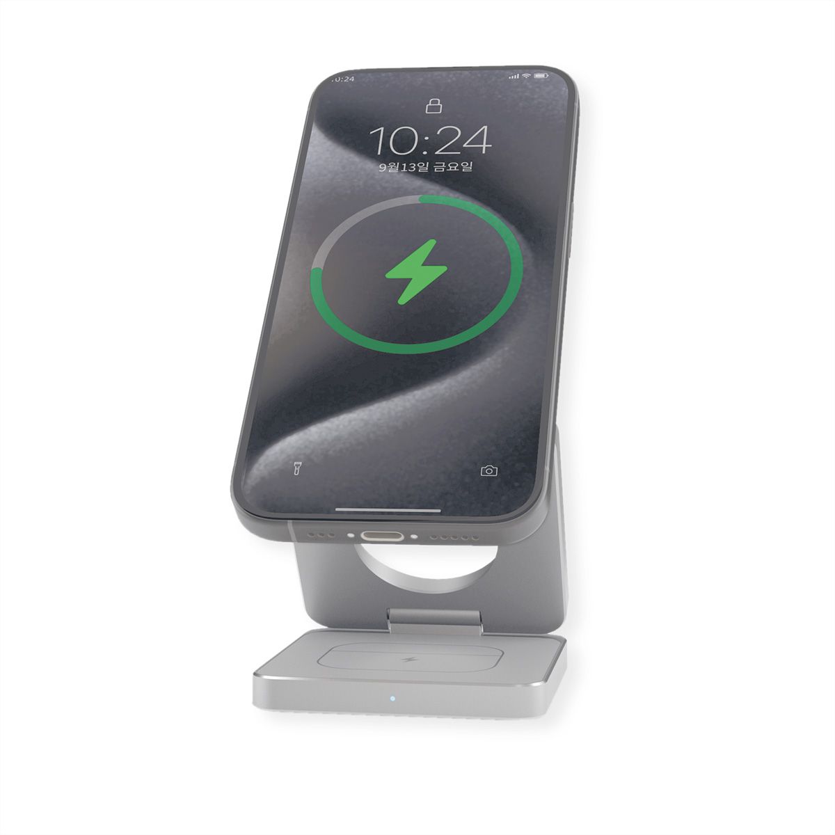 ROLINE Station de charge à induction 3-en-1, pliable, pour appareils APPLE