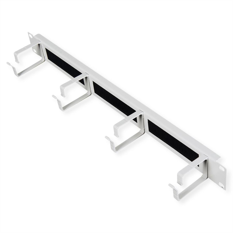 ROLINE 19" Passe-câbles  1U, Avec brosse 44x60mm gris