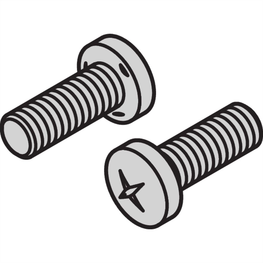 Vis à tête cylindrique de SCHROFF, Pozidrive, empreinte transversale M5x12, acier zingué