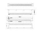 VALUE Panneau de brassage 19" pour keystones, 24 ports, 1U, blindé, noir