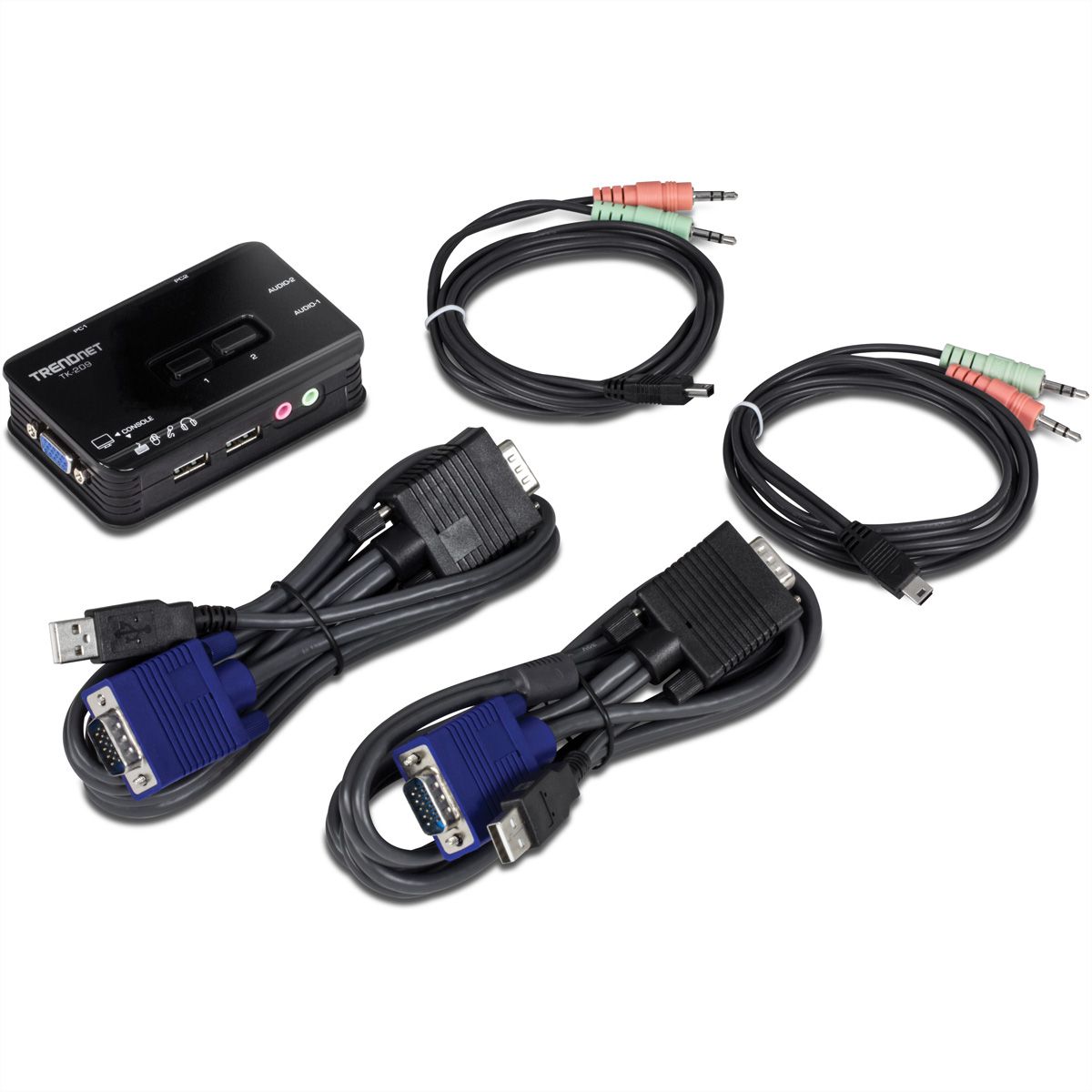 TRENDnet TK-209K Kit de switch KVM USB à 2 ports avec fonction audio