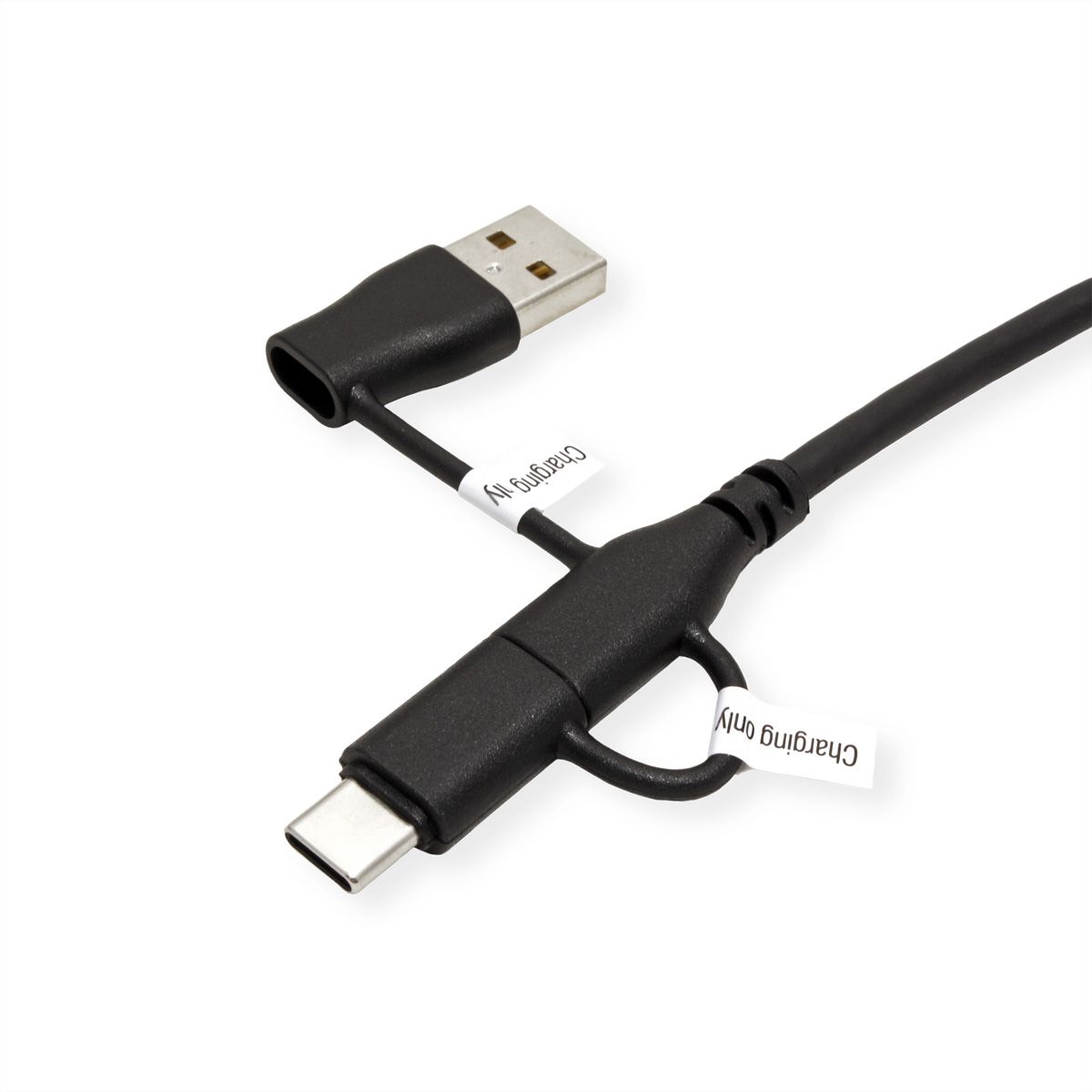 ROLINE Câble USB 2.0 type C, M/M, avec protecteur de données USB, type A+c, 1 m