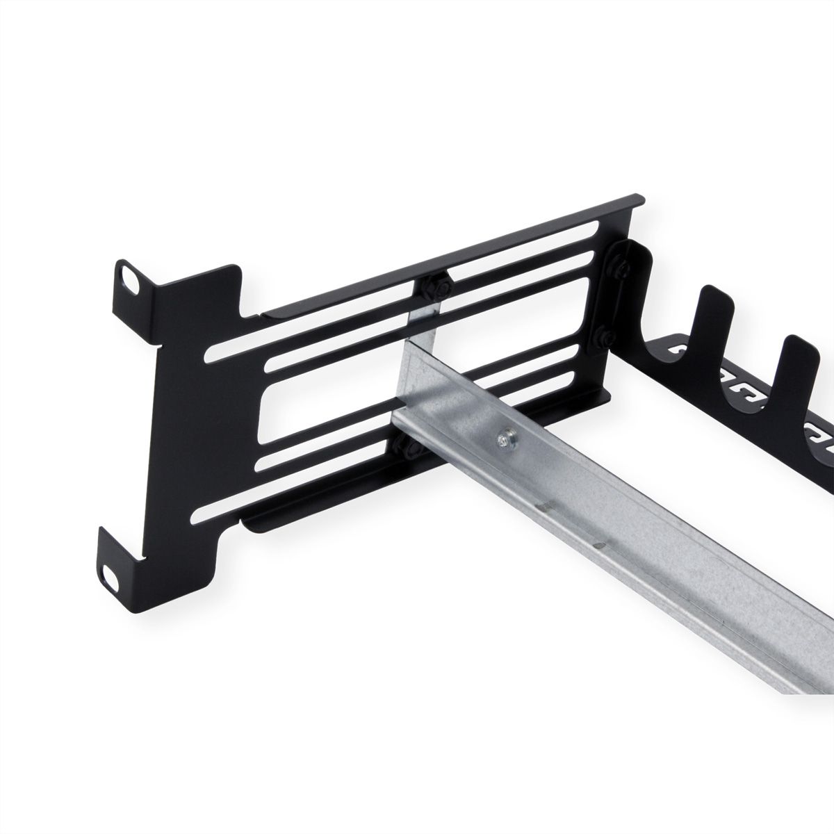 VALUE Cadre de support 19" pour appareils montés sur rail DIN, 3U, noir