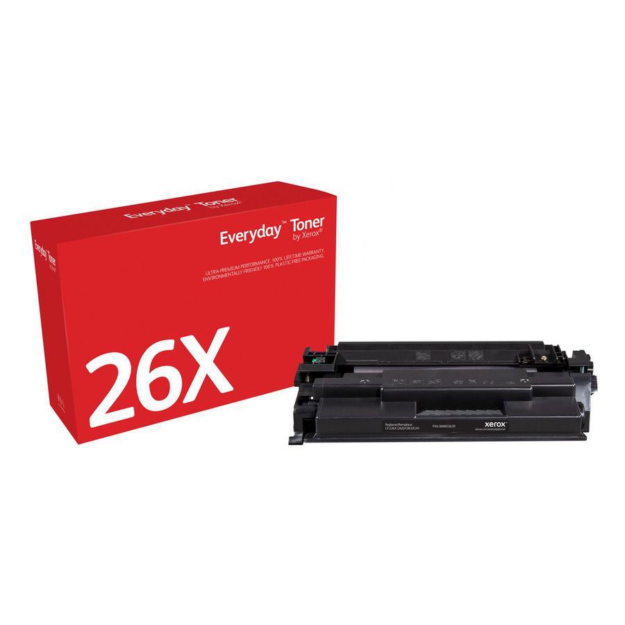 Everyday Toner Noir ™ de Xerox compatible avec HP 26X (CF226X/ CRG-052H), Grande capacité