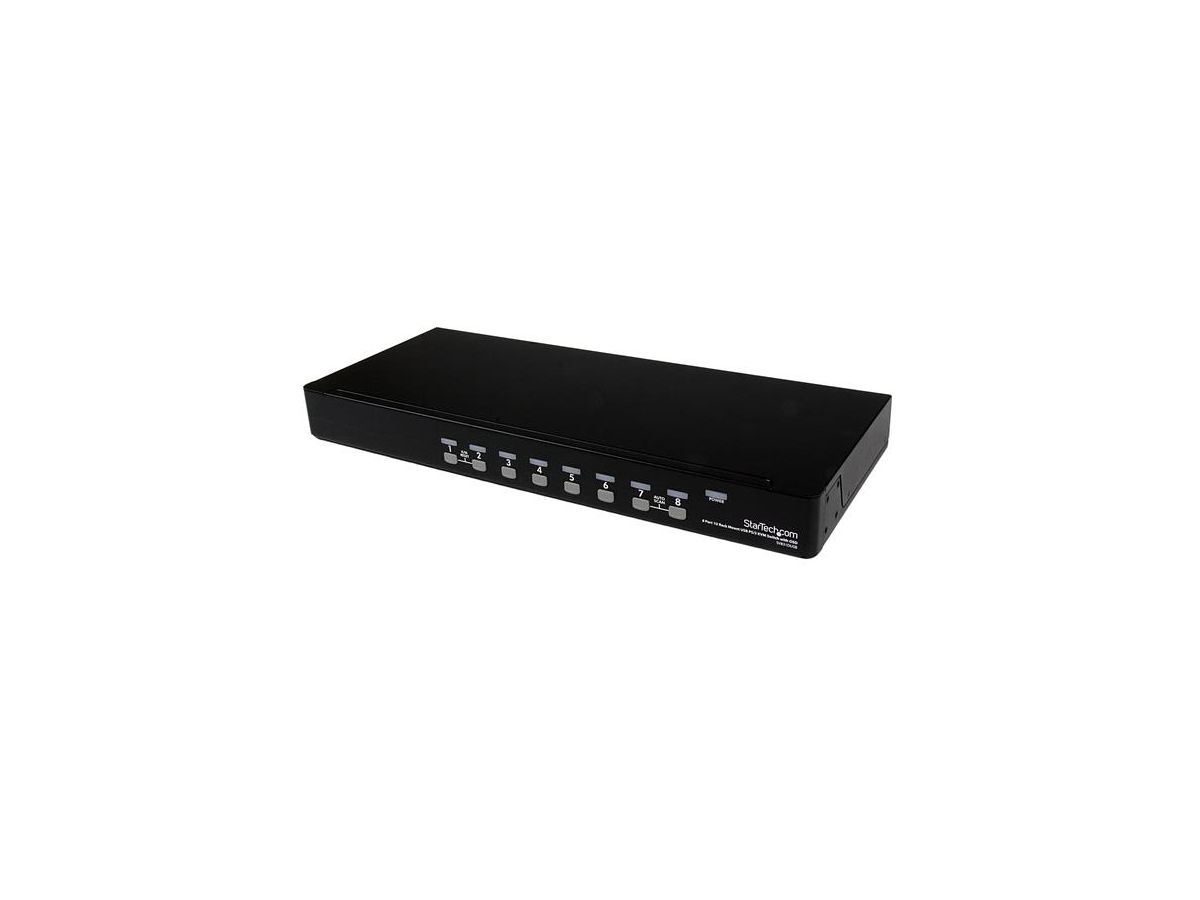 StarTech.com Commutateur KVM PS/2 USB 8 ports 1U empilables sur rack avec OSD