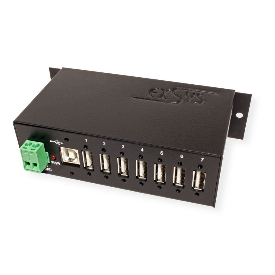 EXSYS EX-1177HMV Hub métal USB 2.0, 7 ports