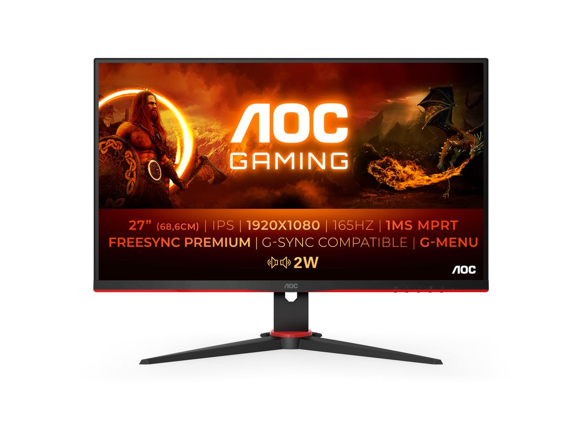 AOC G2 27G2SPAE/BK LED display 68,6 cm (27") 1920 x 1080 pixels Full HD Noir, Rouge