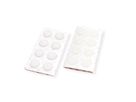 VELCRO® Boutons ronds 16mm x 16 blancs, crochets & velours autocollants