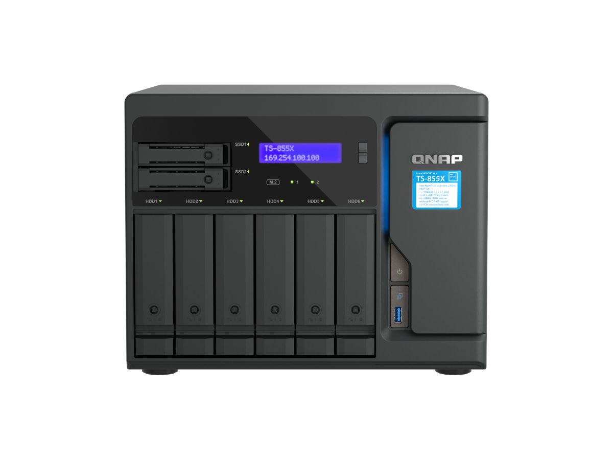 QNAP TS-855X SAN Tower Ethernet/LAN Noir C5125