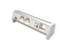 BACHMANN DESK 2xUTE 1xUSB A/C 22W 1xCM GST18 RAL9010
