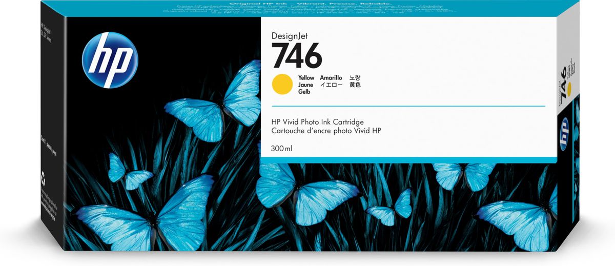 HP Cartouche d'encre DesignJet 746 de 300 ml jaune