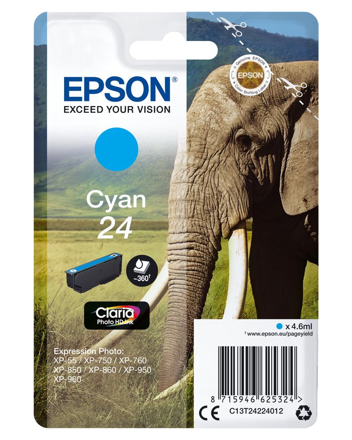 Epson Cartouche "Eléphant" - Encre Claria Photo HD C