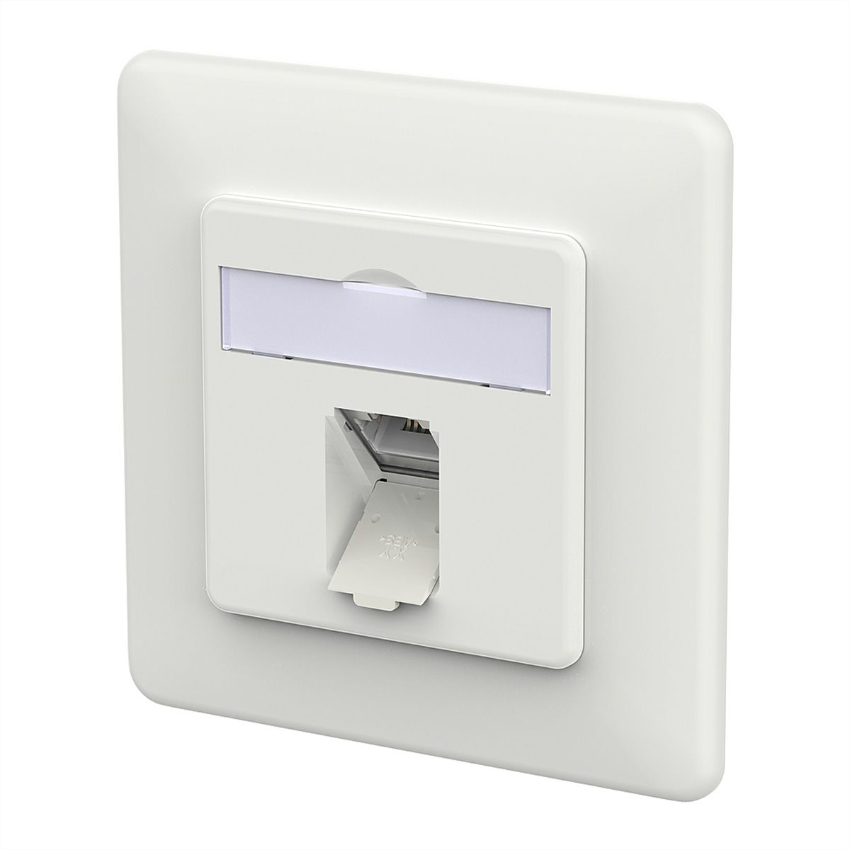 METZ CONNECT E-DAT C6A IDC Prise, 1 port, encastré (UP), blanc signalisation brillant