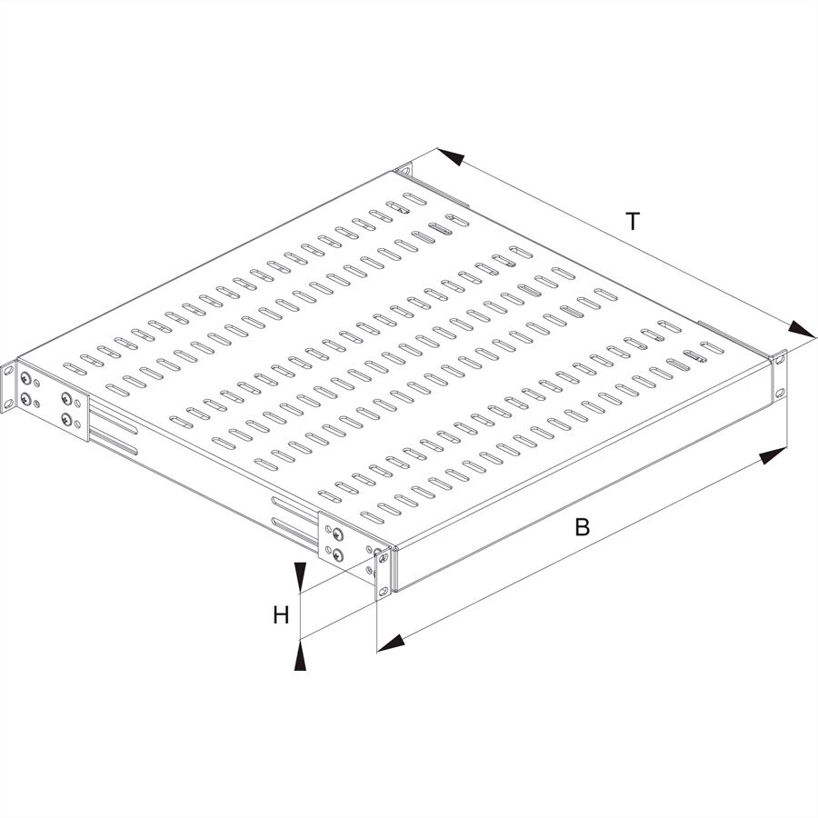 CONTEG Etagère 19", 435 x 650 mm, 100kg