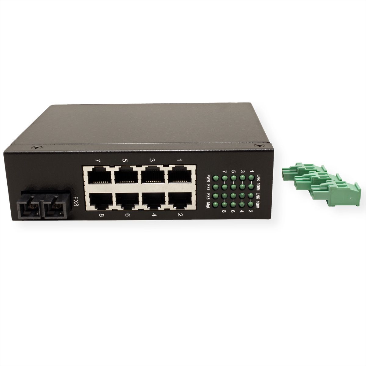 ROLINE Switch industriel 7x RJ-45, 1x SC, non administrable