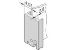 SCHROFF Plug-In Unit U-Profile Face avant pour IEL, IET, Type 2 Poignée, 6 U, 12 CV, 2,5 mm, Al, Anodisé frontal, Conducteur arrière