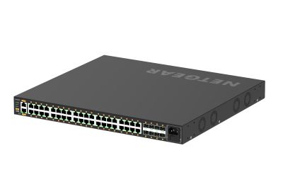 Netgear GSM4248PX-100EUS commutateur réseau Géré L2/L3/L4 Gigabit Ethernet (10/100/1000) Connexion Ethernet, supportant l'alimentation via ce port (PoE) Noir