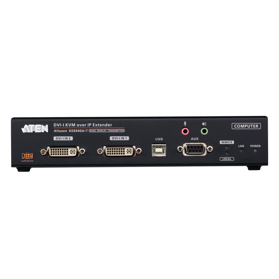 ATEN KE6940AIT Émetteur KVM double affichage DVI-I sur IP avec accès à Internet